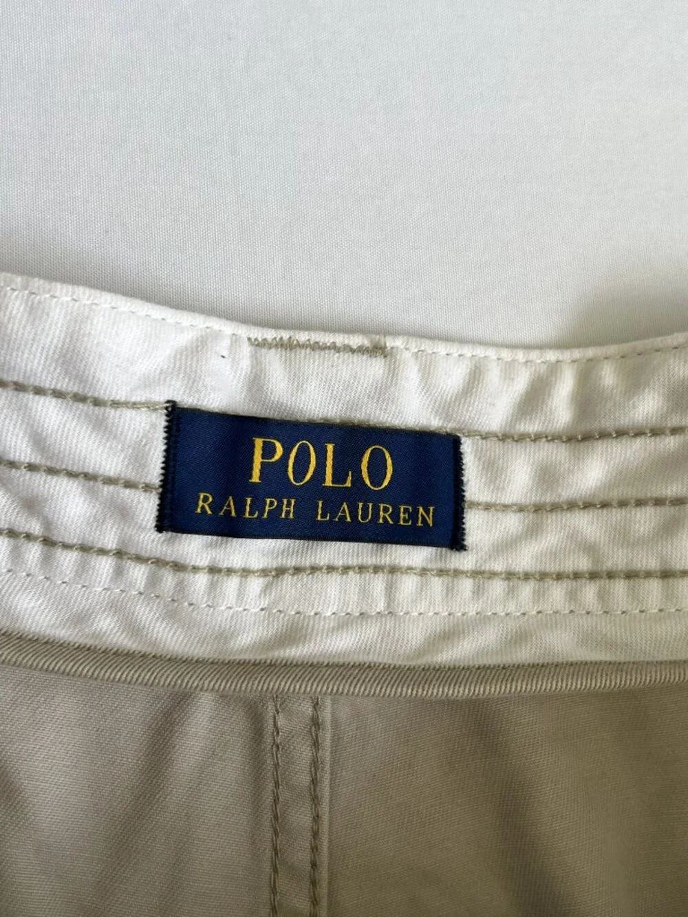 Polo Ralph Lauren Men Cargo Shorts Size 48 Khaki Tan 100% Cotton‎ Big Tall